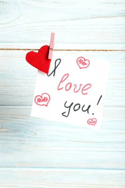 I love you note — Stock Photo, Image