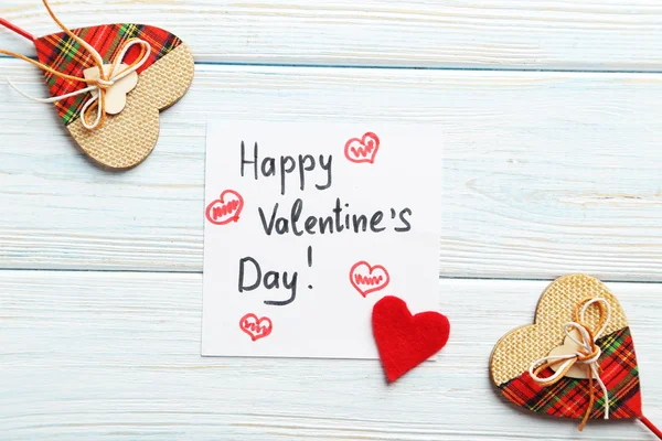 Amor corazones con tarjeta de San Valentín — Foto de Stock