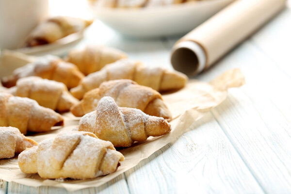 Fresh homemade croissants