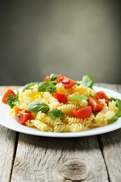 Delicious pasta on plate — Stock Photo, Image