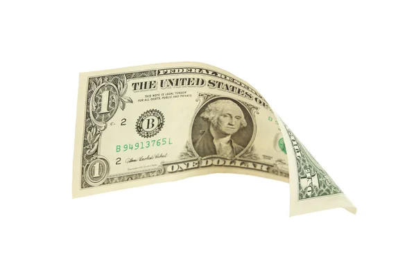 떨어지는 1 달러 지폐 — 스톡 사진