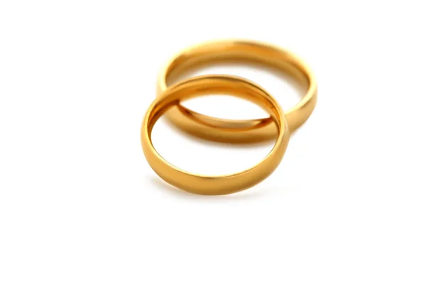 Golden wedding rings — Stock Photo, Image