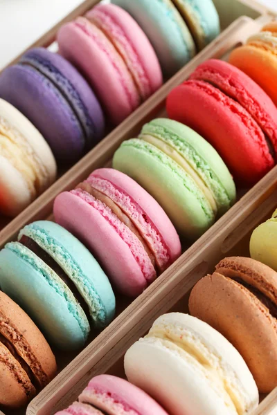 Französisch bunte Macarons Hintergrund — Stockfoto