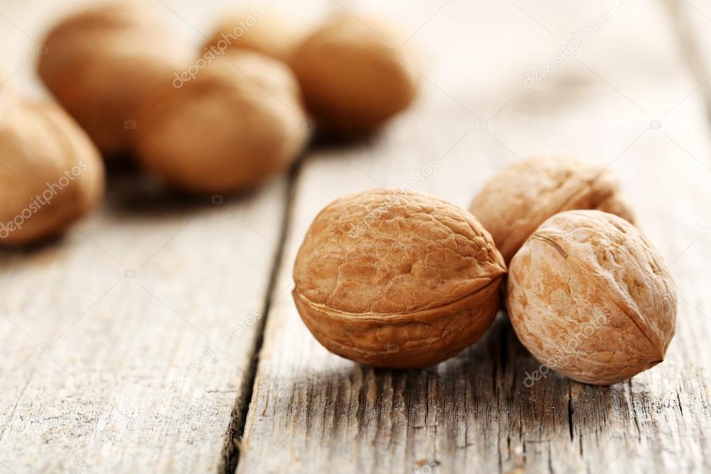 raw ripe walnuts