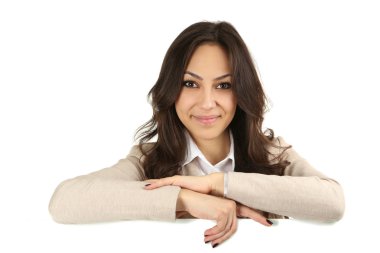 genç güzel esmer kadın