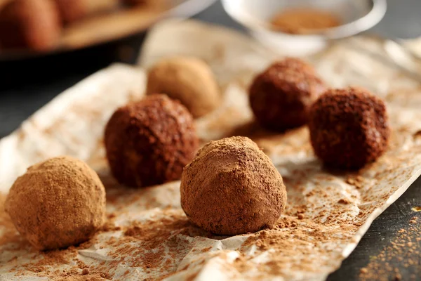 Zoete chocolade truffels — Stockfoto