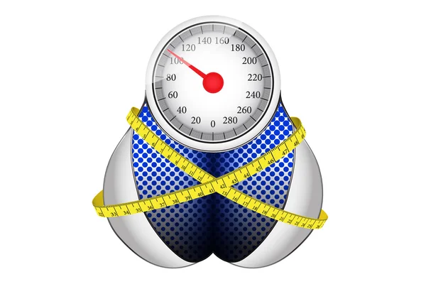 Conception de l'échelle de poids corporel — Image vectorielle