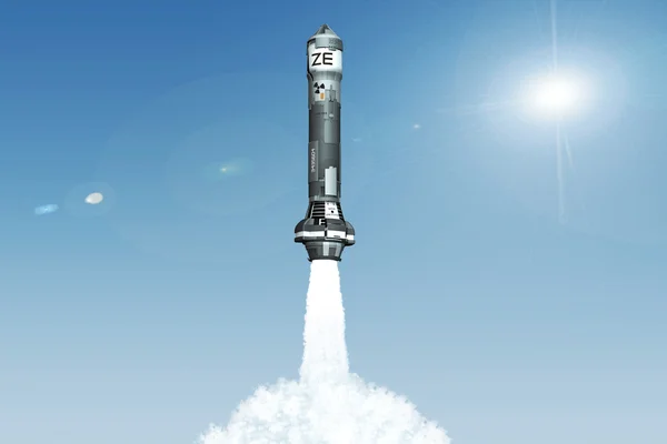 Lanzamiento de cohetes nucleares 3D — Foto de Stock