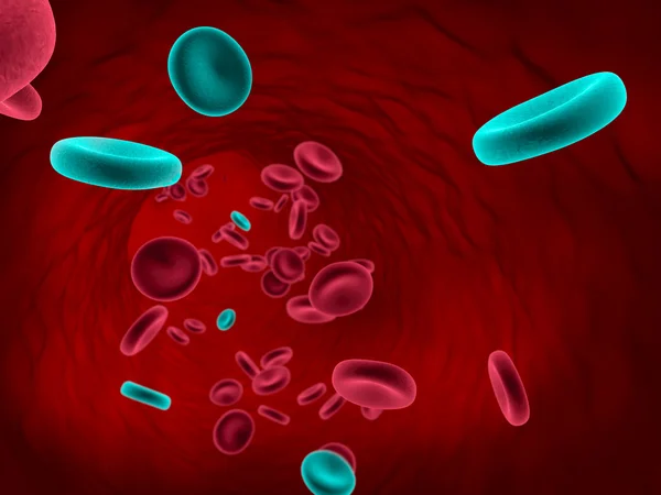 흐르는 혈액 세포 — 스톡 사진