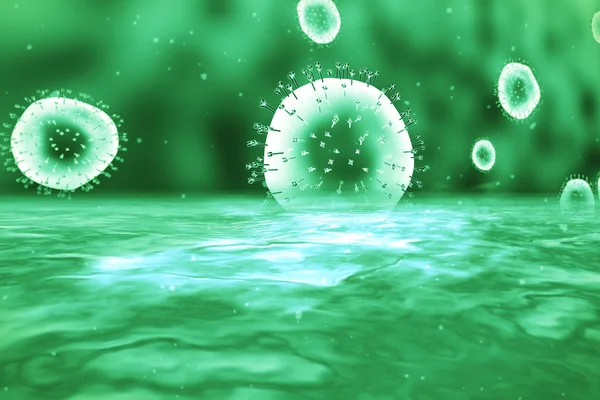 Medicinsk illustration av bakterier — Stockfoto