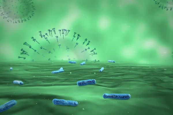 Orvosi illusztráció a baktériumok — Stock Fotó