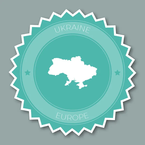 Ucrania insignia diseño plano . — Vector de stock
