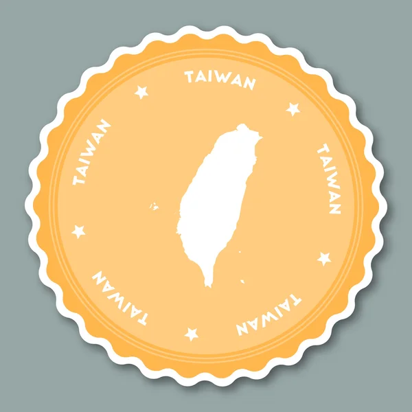 Autocollant Taiwan, République de Chine design plat . — Image vectorielle
