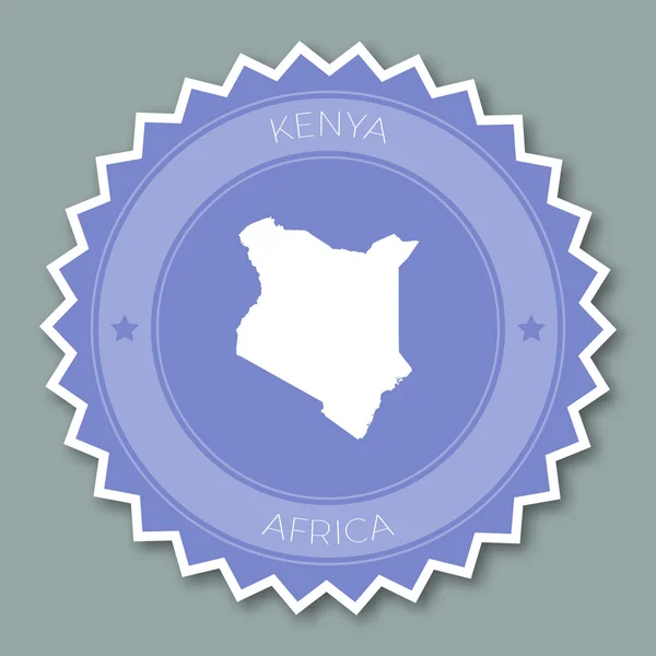 Kenia odznaka Płaska konstrukcja. — Wektor stockowy