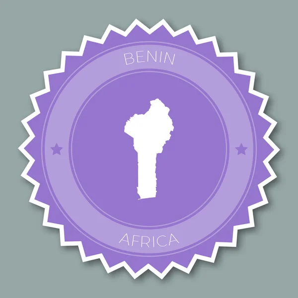 Benin Badge flaches Design. — Stockvektor