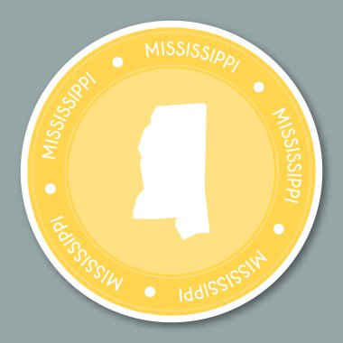Mississippi etiket düz etiket tasarımı.