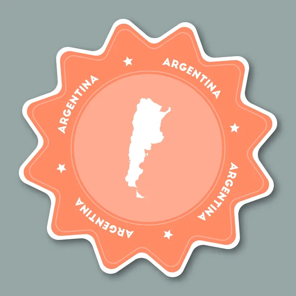 Mapa de Argentina pegatina en colores de moda . — Vector de stock