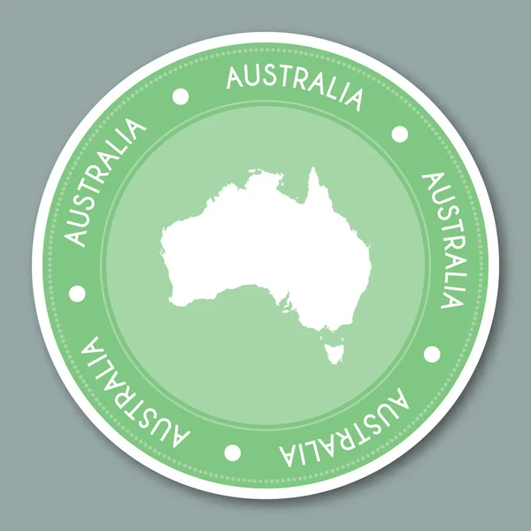 Austrália etiqueta design adesivo plana . — Vetor de Stock