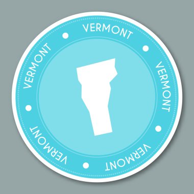 Vermont etiket düz etiket tasarımı.