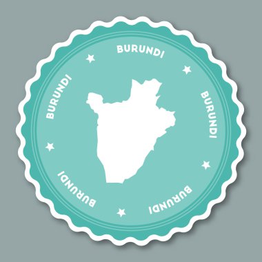 Burundi etiket düz tasarım.