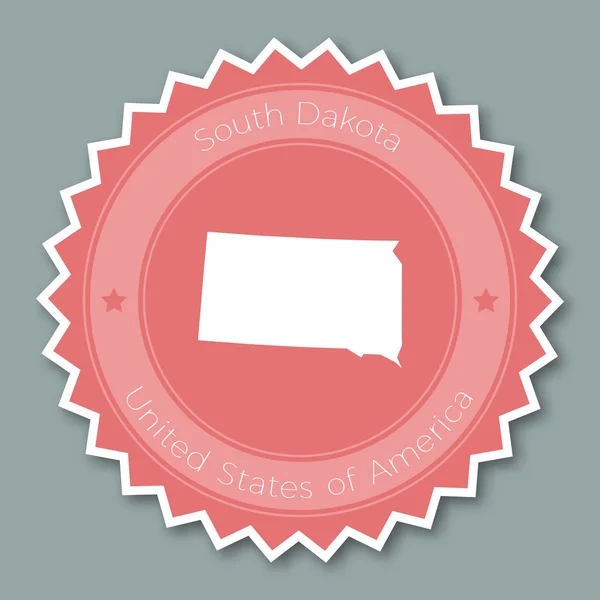 Плоский дизайн значка Южной Дакоты . — стоковый вектор
