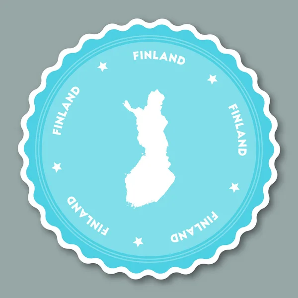 Finlandia pegatina diseño plano . — Archivo Imágenes Vectoriales