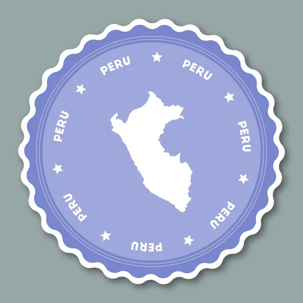 Pegatina Perú diseño plano . — Vector de stock