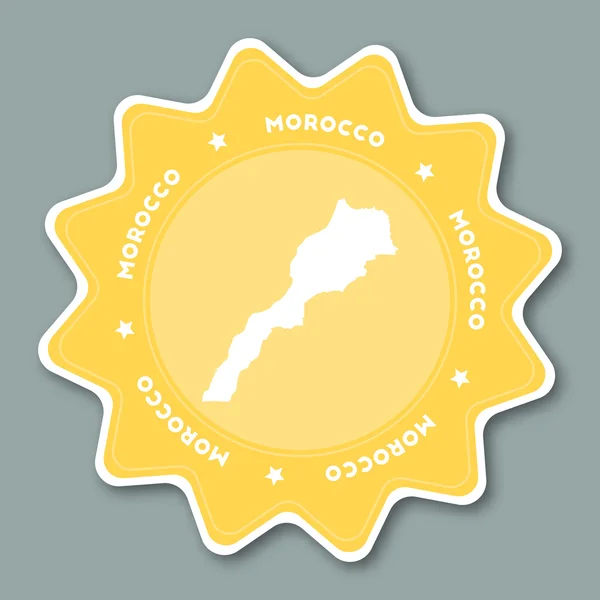 Morocco map sticker in trendy colors. — Wektor stockowy