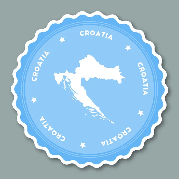 Хорватская наклейка . — стоковый вектор