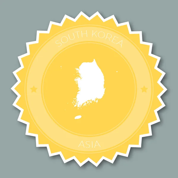 대한민국, 배지 플랫 디자인의 공화국. — 스톡 벡터