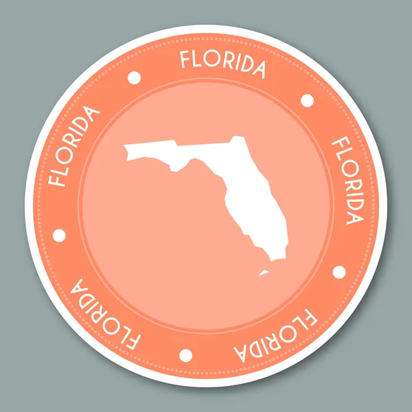 Florida etiket düz etiket tasarımı. — Stok Vektör