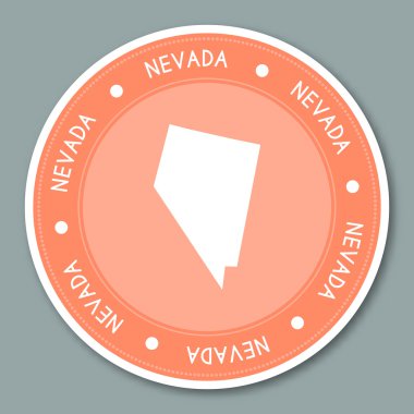 Nevada etiket düz etiket tasarımı.