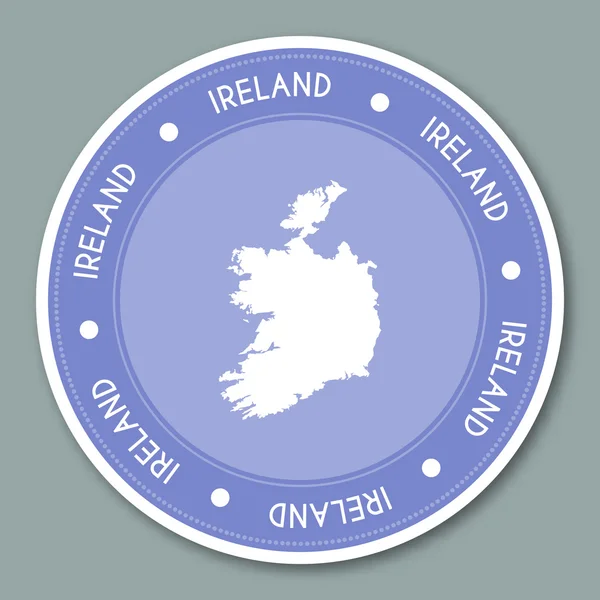Label Irlande autocollant plat design . — Image vectorielle