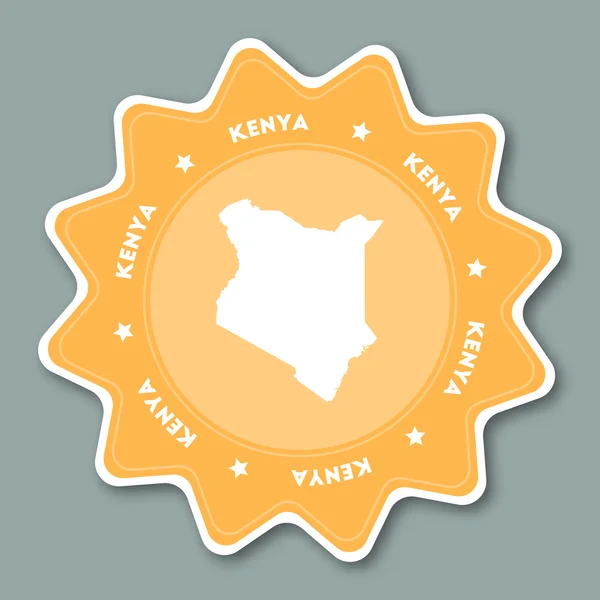 Naklejki Mapa Kenia w modnych kolorach. — Wektor stockowy