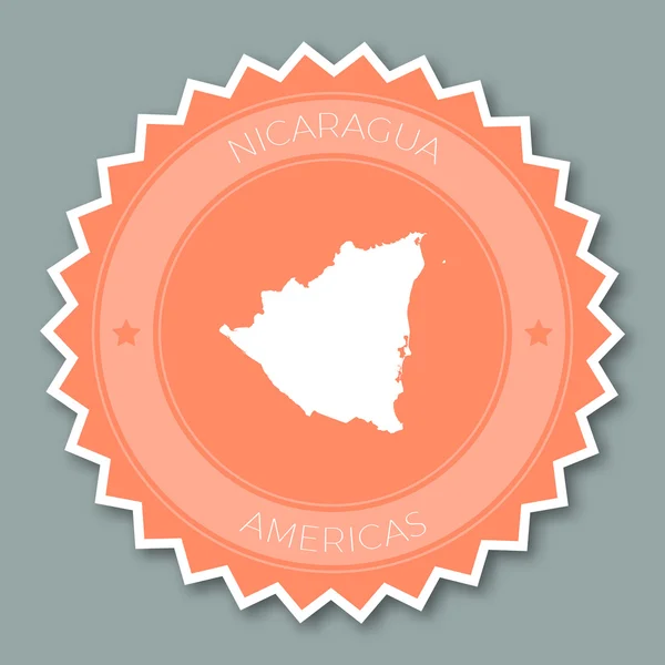 Emblema Nicarágua design plano . — Vetor de Stock