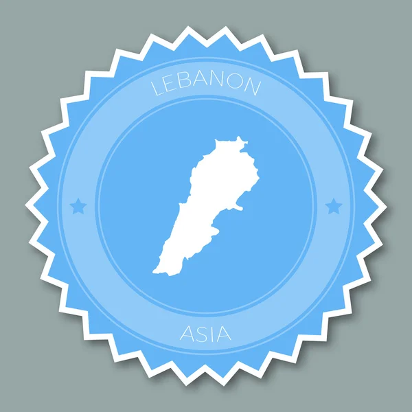 Líbano distintivo design plano . — Vetor de Stock