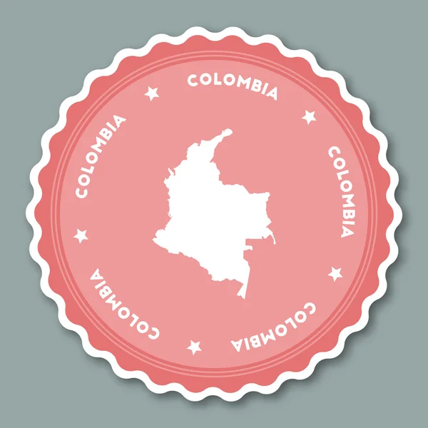 Colombia adesivo design piatto . — Vettoriale Stock