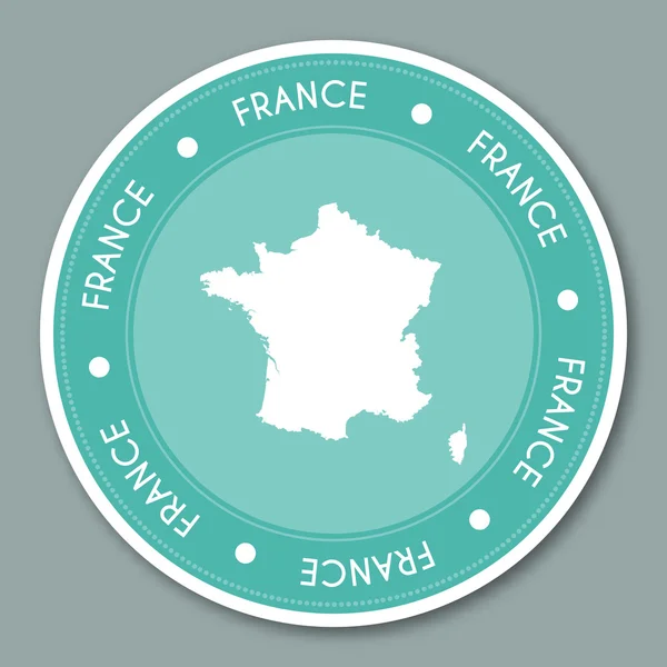 Francia etiqueta diseño pegatina plana . — Vector de stock