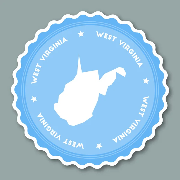 West Virginia sticker flat design. — Stock Vector