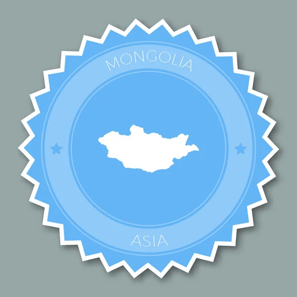 Insignia Mongolia diseño plano . — Vector de stock