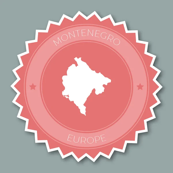 Montenegro distintivo design plano . —  Vetores de Stock