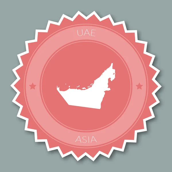 Vereinigte arabische Emirate Abzeichen flaches Design. — Stockvektor