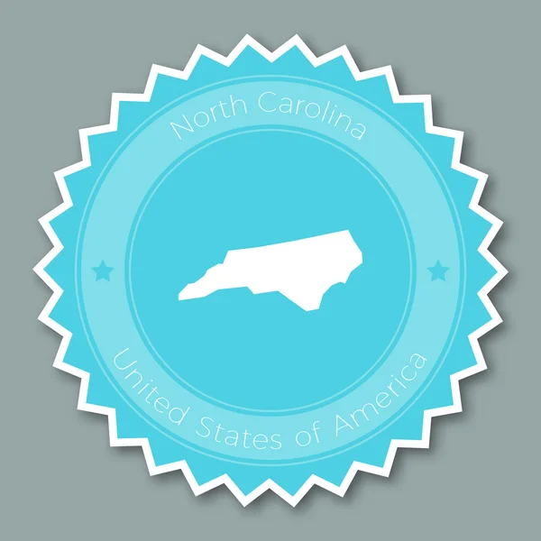 North Carolina Badge flaches Design. — Stockvektor
