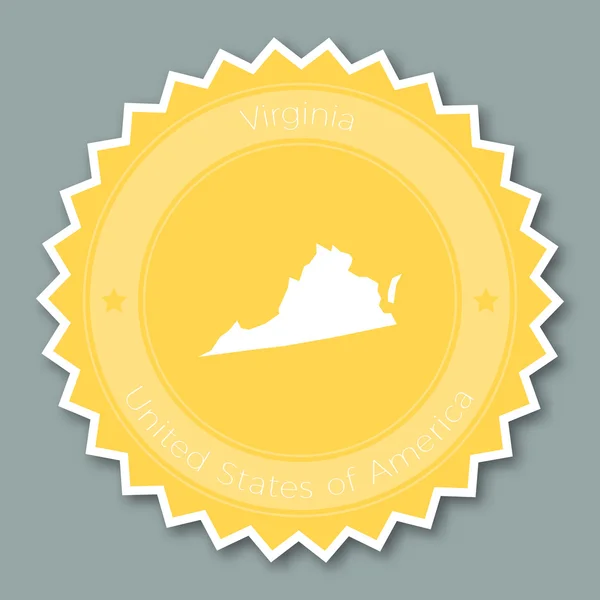 Virginia badge flat design. — Stock Vector