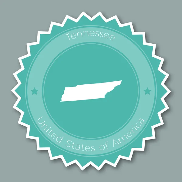 Distintivo Tennessee design piatto . — Vettoriale Stock