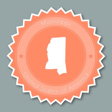 Mississippi rozeti düz tasarım.