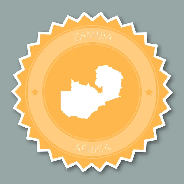 Zambia insignia diseño plano . — Vector de stock