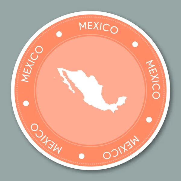Etiqueta México diseño pegatina plana . — Archivo Imágenes Vectoriales