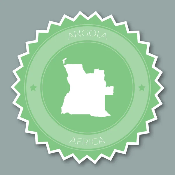 Insignia Angola diseño plano . — Vector de stock