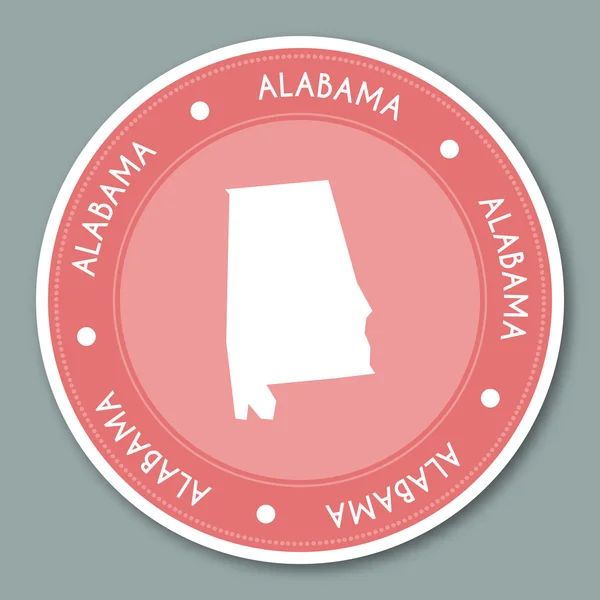 Дизайн плоской наклейки Алабамы . — стоковый вектор